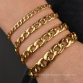 18K Gold Exaggerated Personality Bracelet Stainless Steel Chain Men's Bracelet